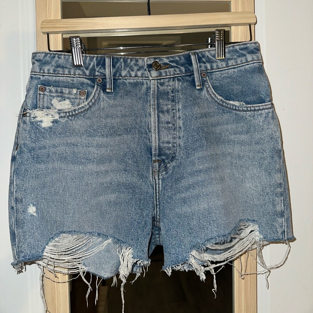 NWT GRLFRND Helena High Rise Cut Off Shorts Size 26